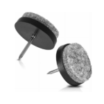 Padukai įkalami baldams, juodi/20mm